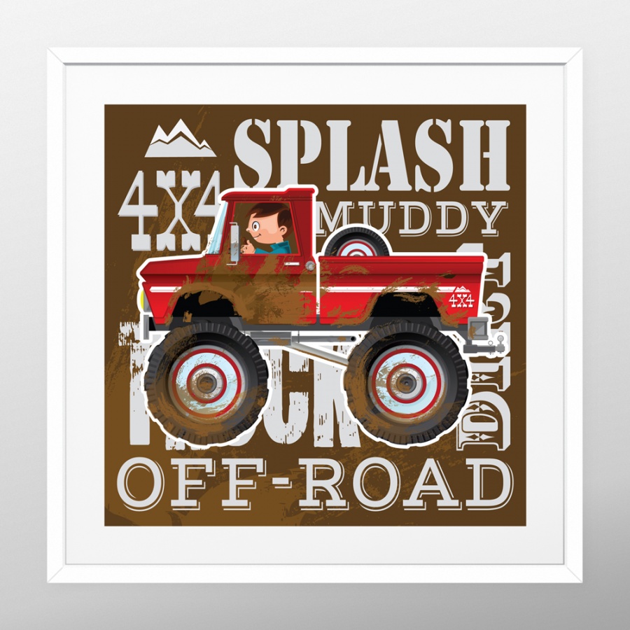 4X4 Monster Truck Giclee Print by Pronk Graphics