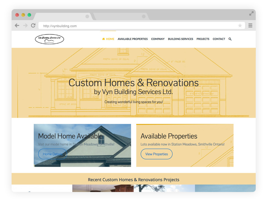 Construction Website by Pronk Graphics