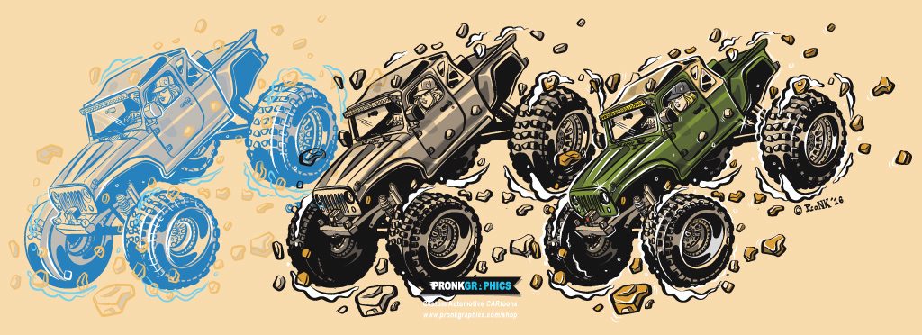 Jeep Wrangler - Artwork © Timothy Pronk - www.pronkgraphics.com