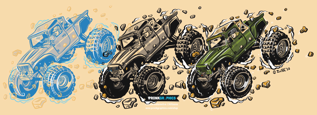 Jeep Wrangler - Artwork © Timothy Pronk - www.pronkgraphics.com