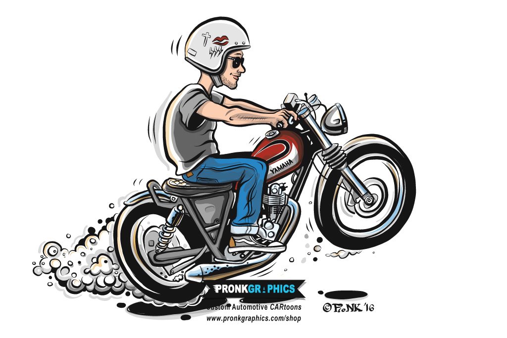 SR400 Yamaha Yard Build - Artwork © Timothy Pronk - www.pronkgraphics.com